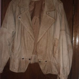 Tan leather jacket